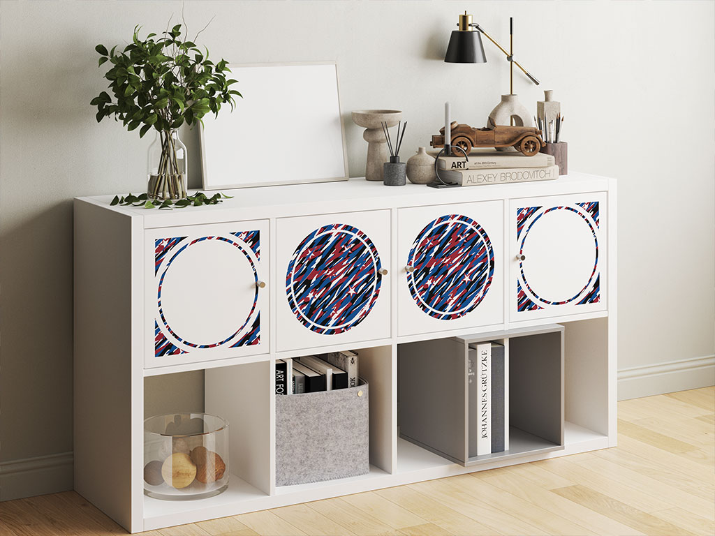 Patriotic Camo  DIY Furniture Stickers