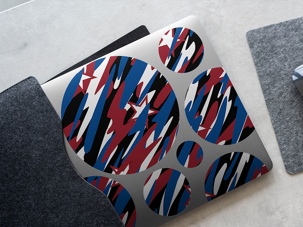 Patriotic Camo  DIY Laptop Stickers