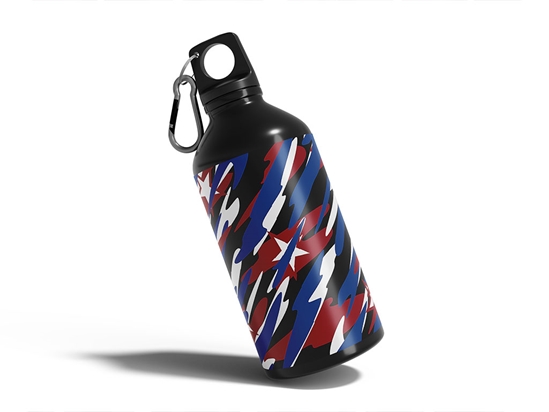 Patriotic Camo  Water Bottle DIY Stickers