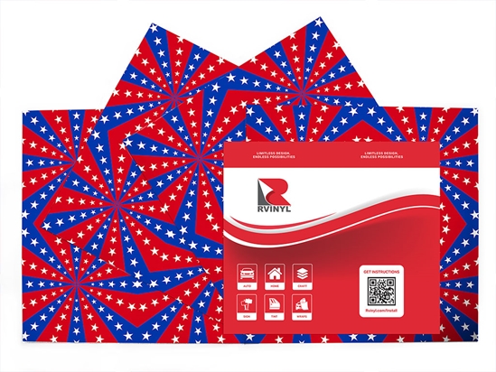 Patriotic Pinwheel  Craft Vinyl Sheet Pack