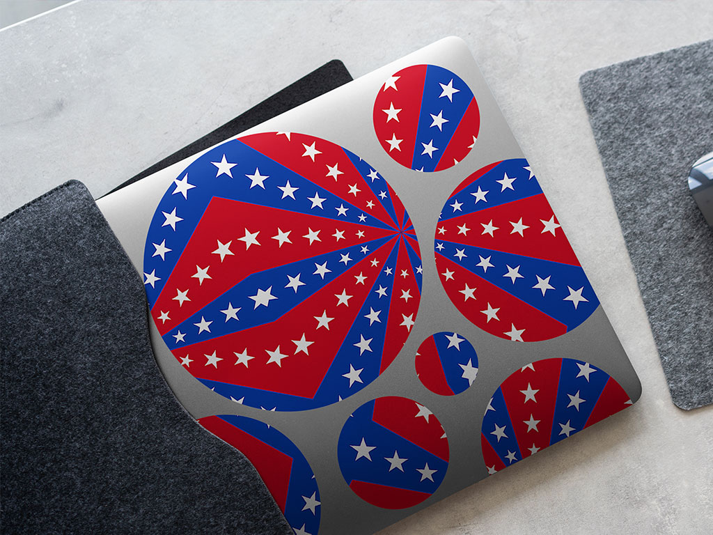 Patriotic Pinwheel  DIY Laptop Stickers