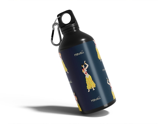 Hawaii Hula  Water Bottle DIY Stickers