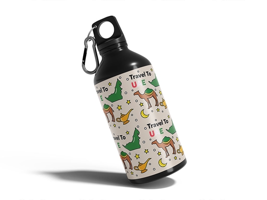 Arab Emirates Animal Water Bottle DIY Stickers