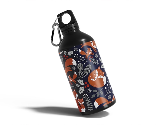 Winter Woods Animal Water Bottle DIY Stickers