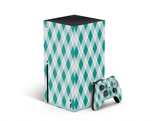 Clear Ocean Argyle XBOX DIY Decal