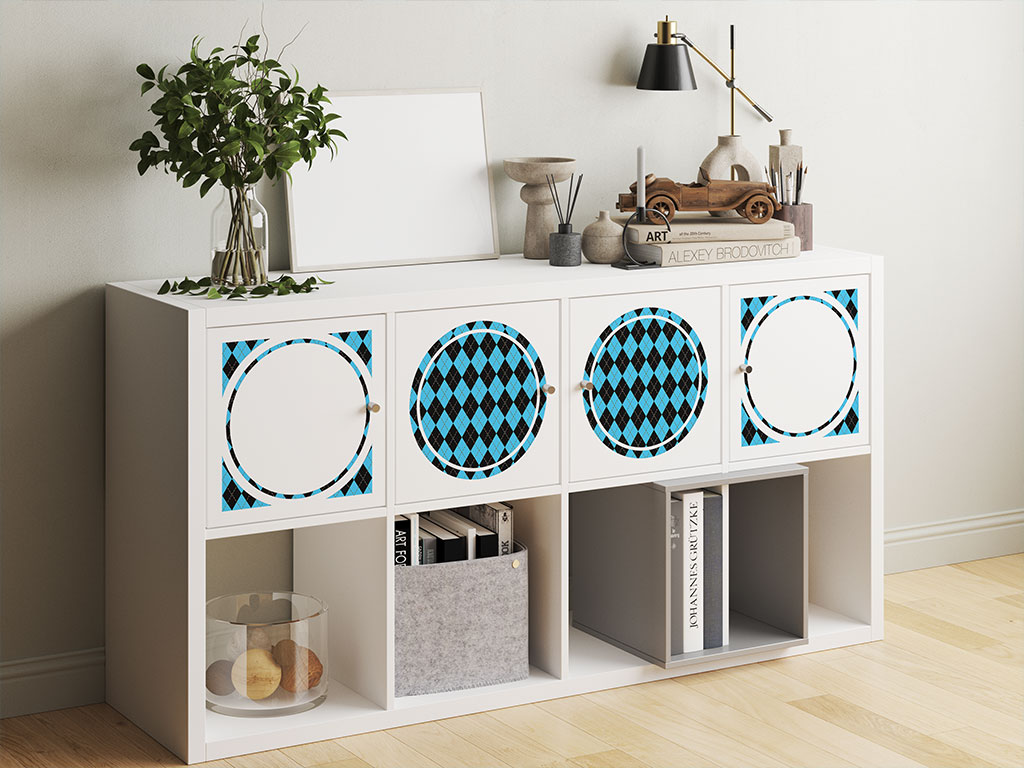 Fantasy Wash Argyle DIY Furniture Stickers