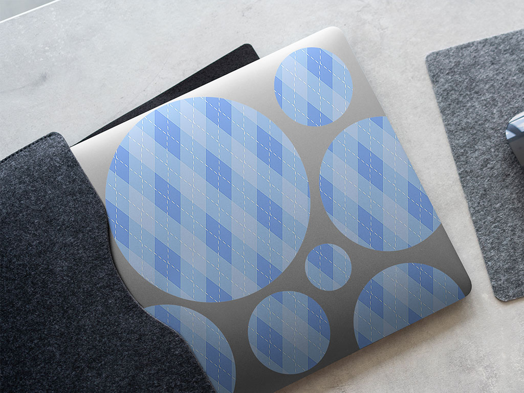 Folded Sheets Argyle DIY Laptop Stickers