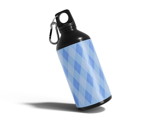 Folded Sheets Argyle Water Bottle DIY Stickers