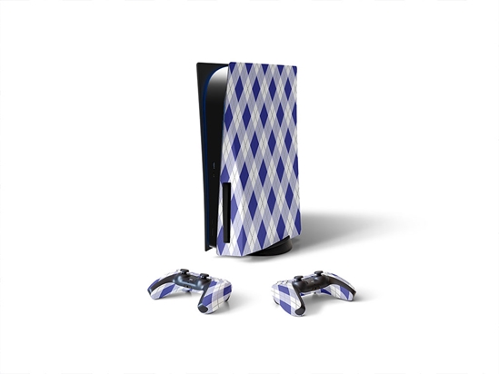 In the Navy Argyle Sony PS5 DIY Skin