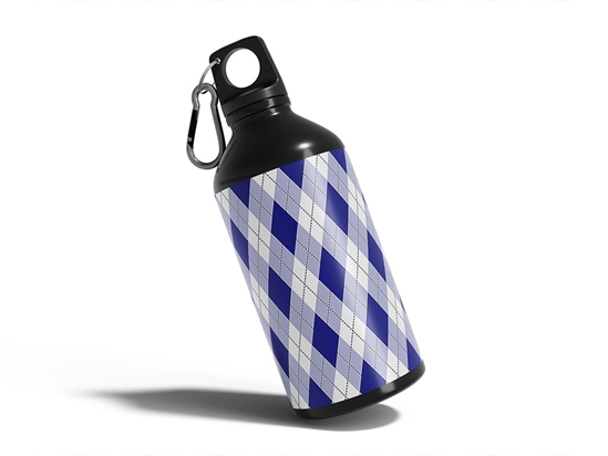 In the Navy Argyle Water Bottle DIY Stickers