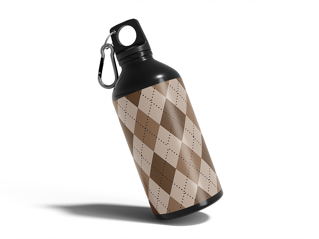 Fashionable Grandpa Argyle Water Bottle DIY Stickers