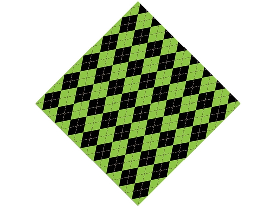 Avocado Tone Argyle Vinyl Wrap Pattern