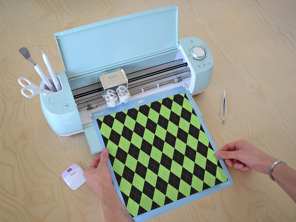 Black Olive Argyle Cricut Compatible Vinyl