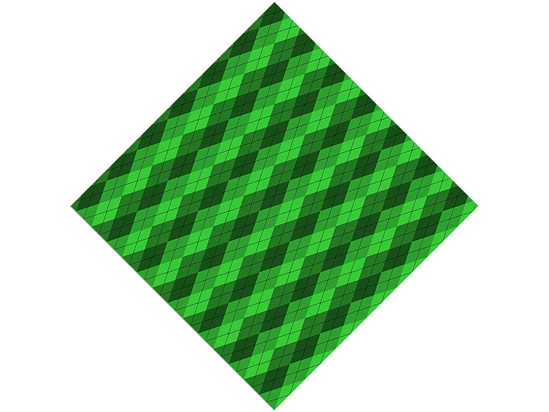 Overgrown Lawn Argyle Vinyl Wrap Pattern