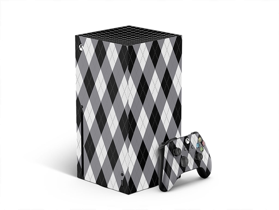 Dark Carbon Argyle XBOX DIY Decal