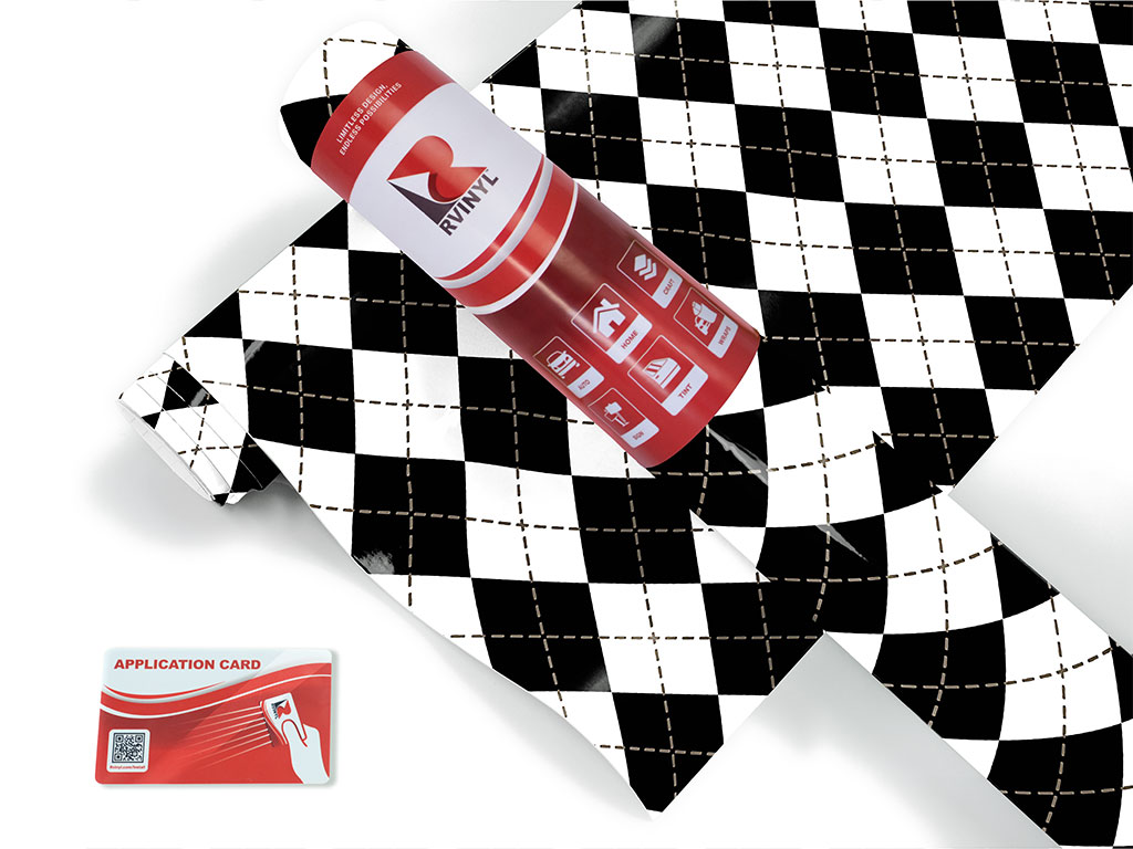 Play Checkers Argyle Craft Vinyl Roll