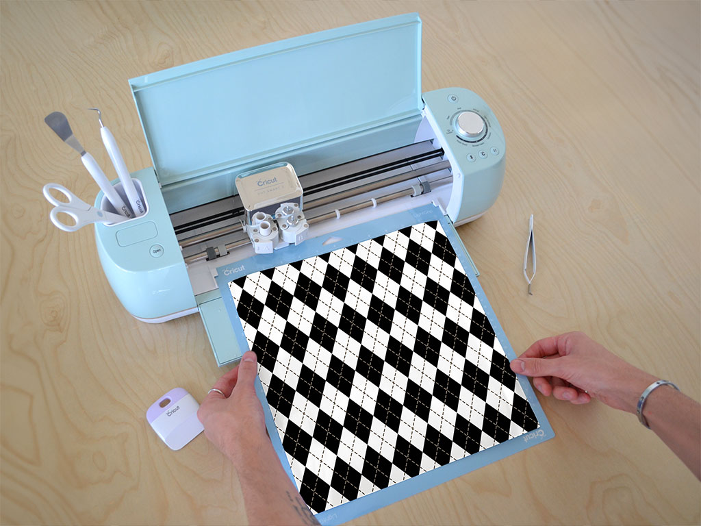 Play Checkers Argyle Cricut Compatible Vinyl