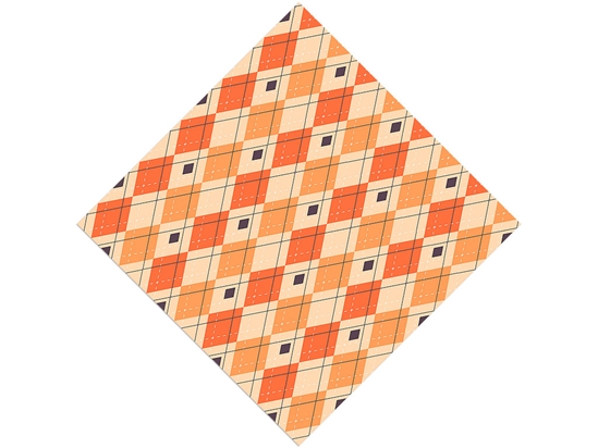 Pumpkin Harvest Argyle Vinyl Wrap Pattern