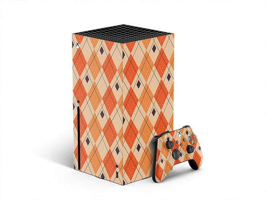 Pumpkin Harvest Argyle XBOX DIY Decal