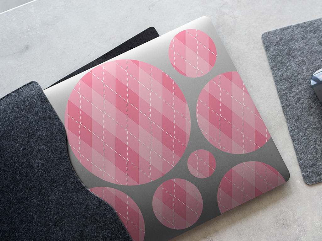 Bubblegum Argyle DIY Laptop Stickers