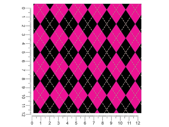 Hot Neon Argyle 1ft x 1ft Craft Sheets