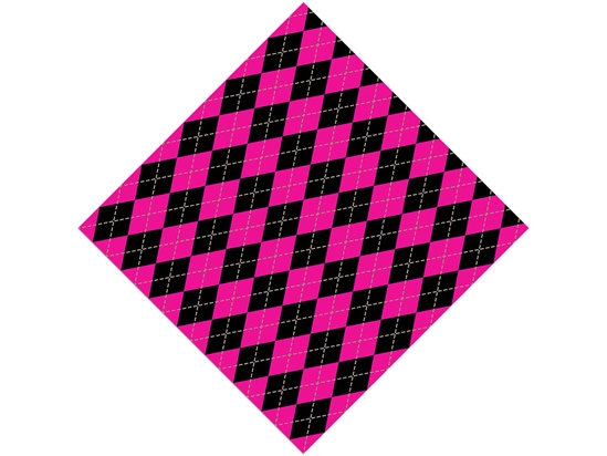 Hot Neon Argyle Vinyl Wrap Pattern