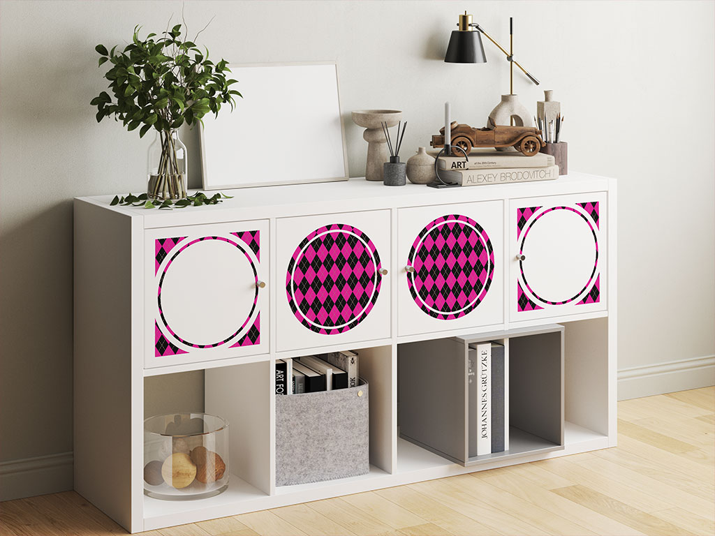 Hot Neon Argyle DIY Furniture Stickers