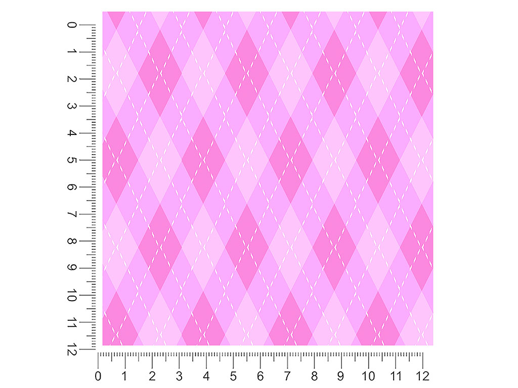 Ladies Golf Argyle 1ft x 1ft Craft Sheets