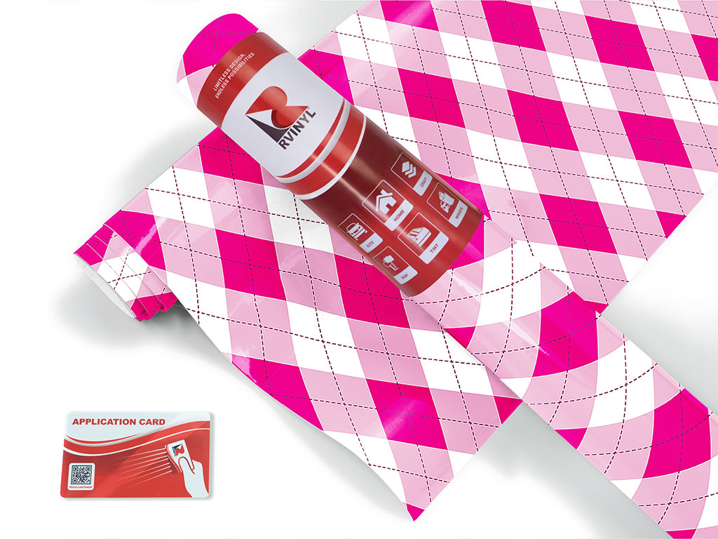 Razzmatazz Riot Argyle Craft Vinyl Roll