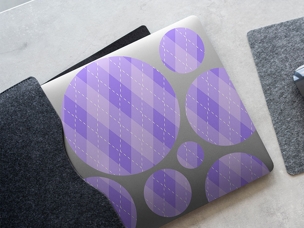 Calming Orchid Argyle DIY Laptop Stickers