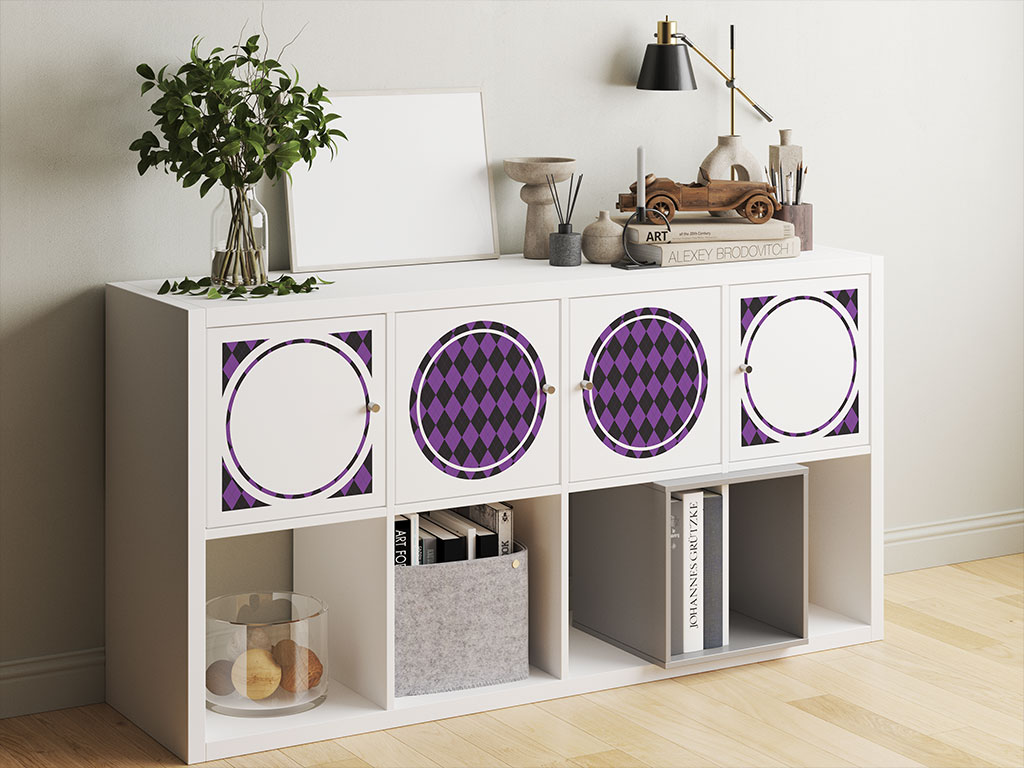 Dark Orchid Argyle DIY Furniture Stickers