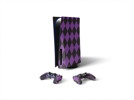 Dark Orchid Argyle Sony PS5 DIY Skin