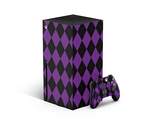 Dark Orchid Argyle XBOX DIY Decal