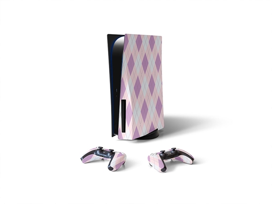 Downtrodden Thistle Argyle Sony PS5 DIY Skin