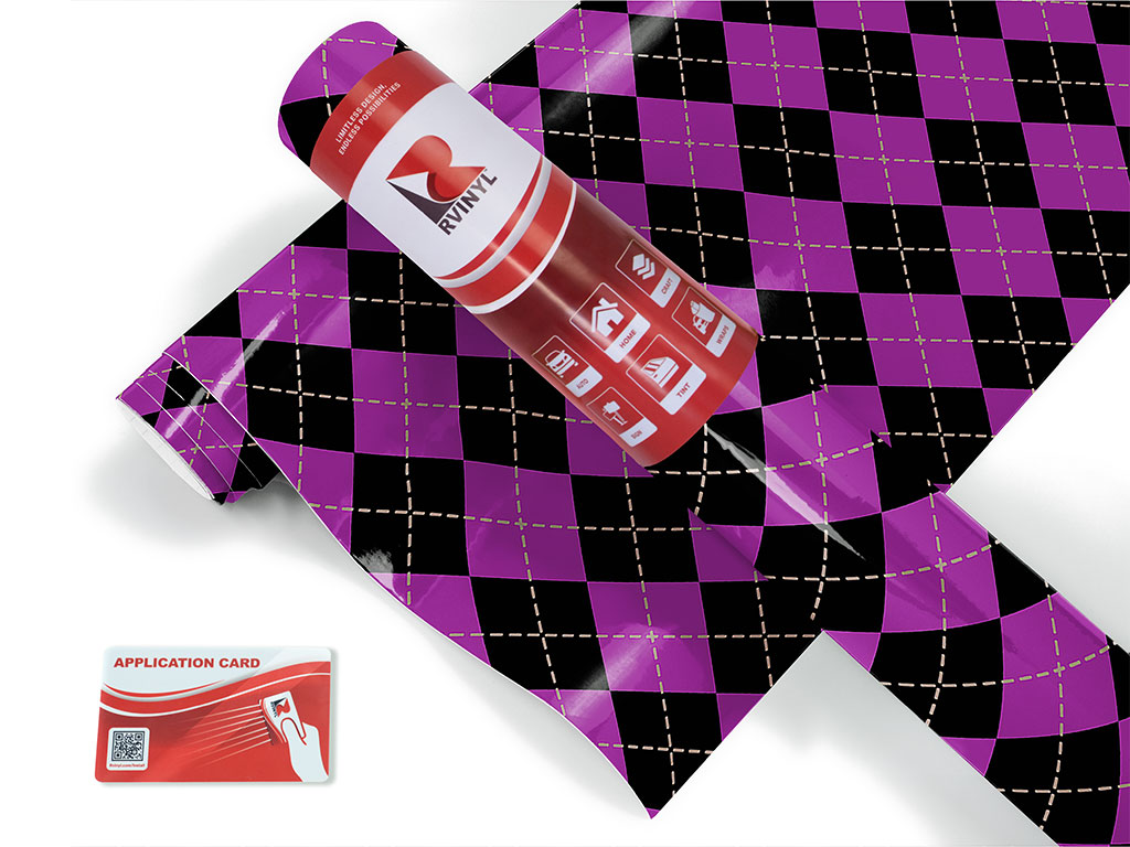 Magenta Matters Argyle Craft Vinyl Roll