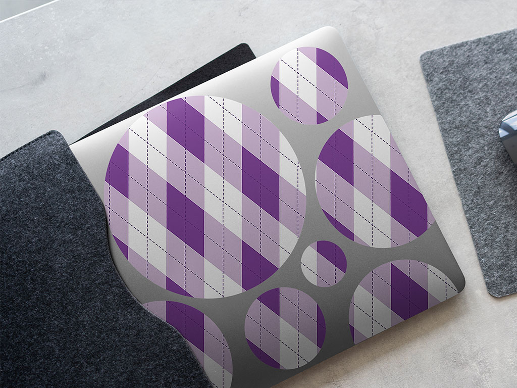 Smooth Indigo Argyle DIY Laptop Stickers