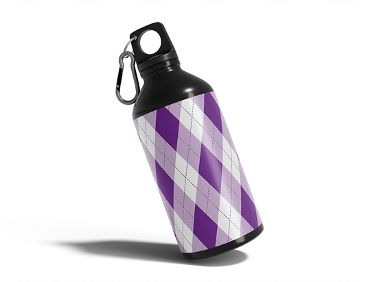 Smooth Indigo Argyle Water Bottle DIY Stickers