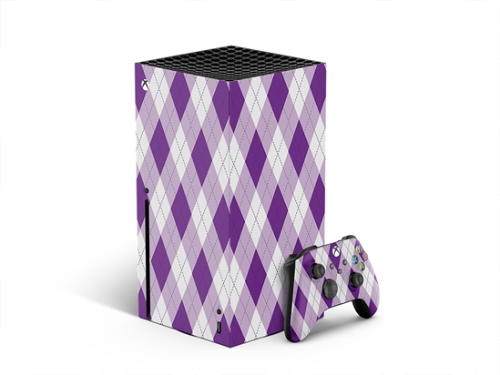 Smooth Indigo Argyle XBOX DIY Decal