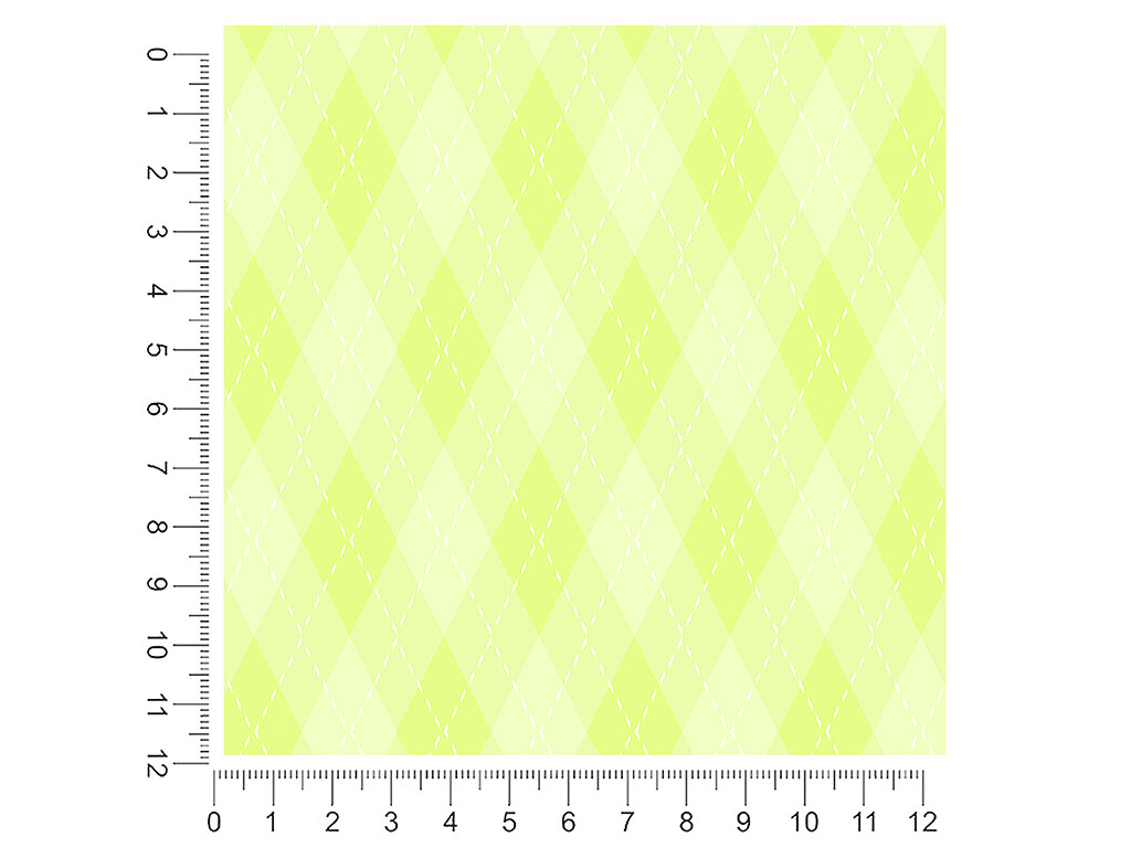 Neon Lemon Argyle 1ft x 1ft Craft Sheets