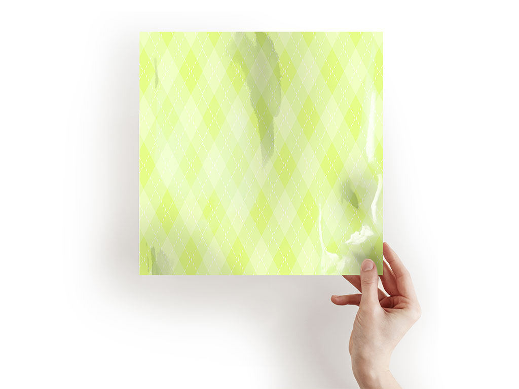 Neon Lemon Argyle Craft Sheets