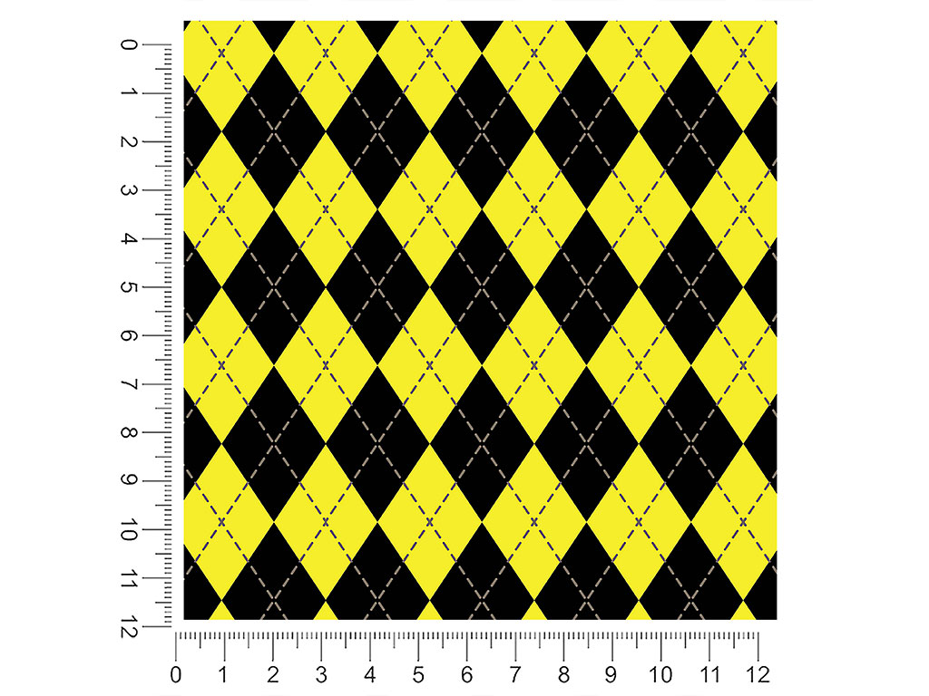 Sunshine Contrast Argyle 1ft x 1ft Craft Sheets