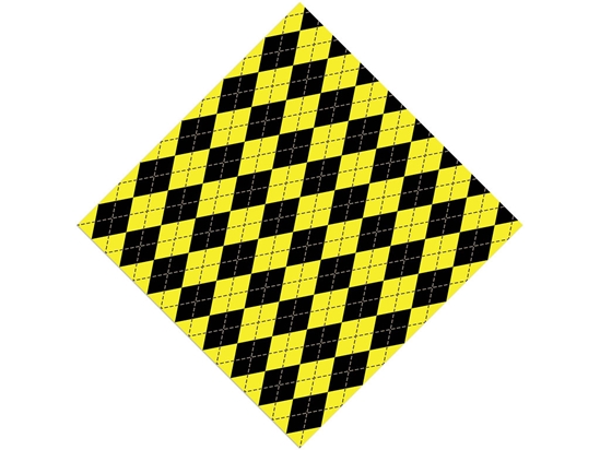 Sunshine Contrast Argyle Vinyl Wrap Pattern