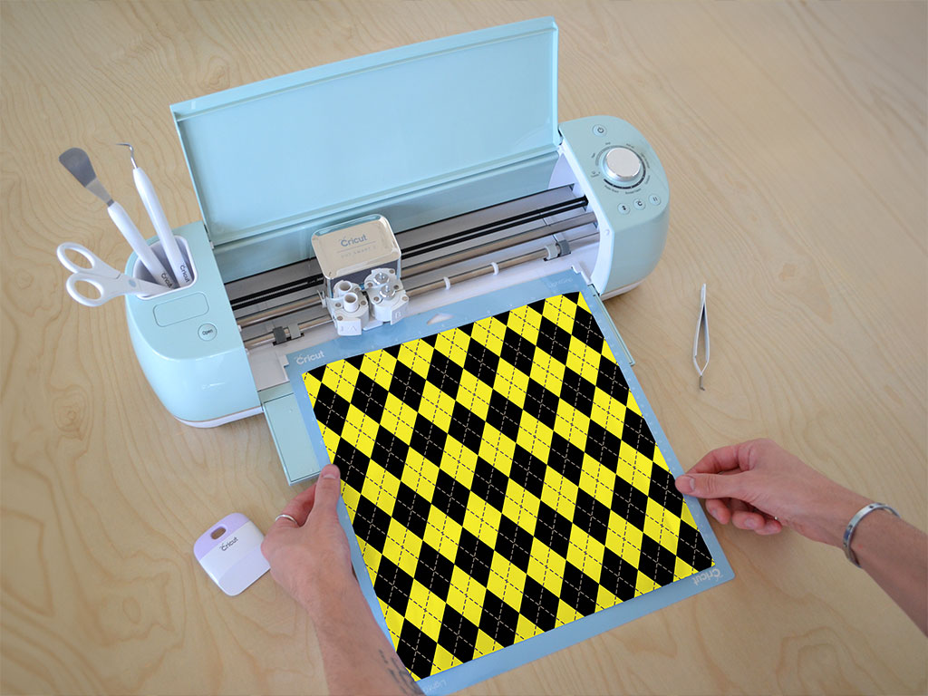 Sunshine Contrast Argyle Cricut Compatible Vinyl