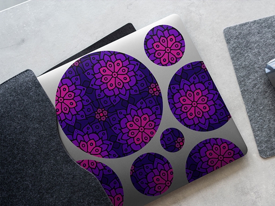 Gradient Lotus Art Deco DIY Laptop Stickers