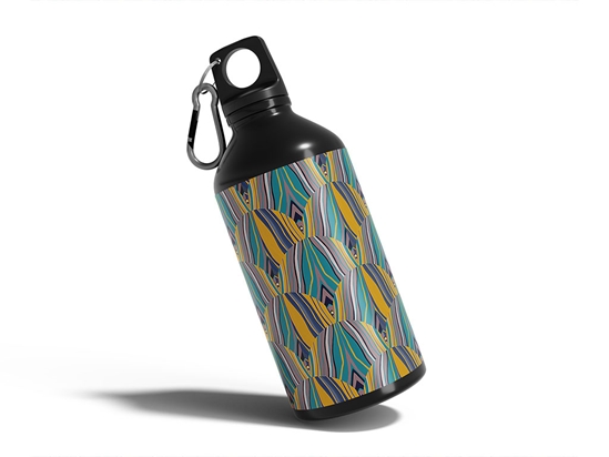 Split Personality Art Deco Water Bottle DIY Stickers