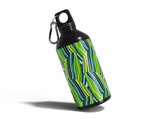 Fern Fronds Art Deco Water Bottle DIY Stickers