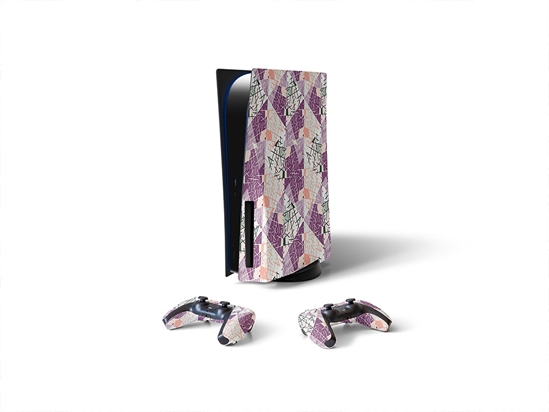 Plum Pudding Art Deco Sony PS5 DIY Skin