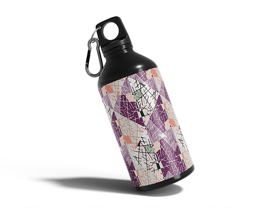 Plum Pudding Art Deco Water Bottle DIY Stickers