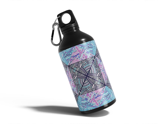 Spinning Hourglass Art Deco Water Bottle DIY Stickers