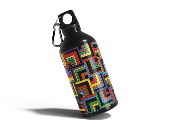 Busy Busy Art Deco Water Bottle DIY Stickers